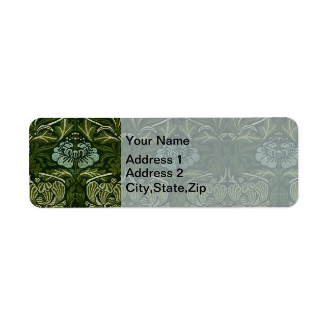 William Morris Large Green Tulip Rose Wallpaper (Front)