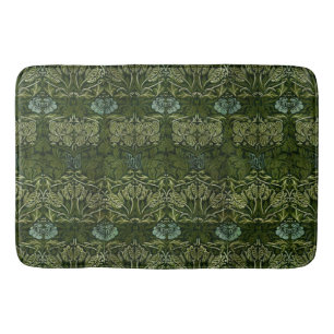 William Morris Large Green Tulip Rose Wallpaper Bath Mat
