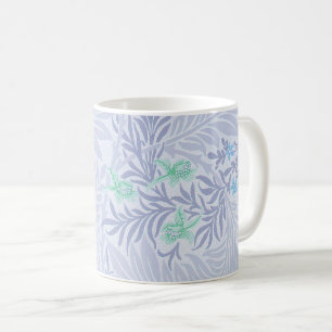 William Morris - Larkspur - Blue Flowers & Leaves Coffee Mug