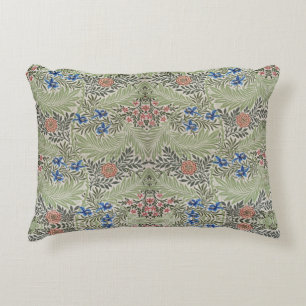 William Morris Larkspur Floral Green Pink Blue  Decorative Cushion