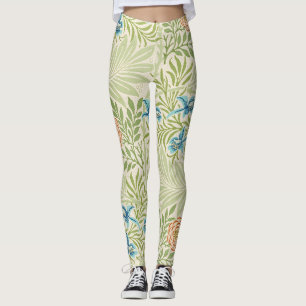 William Morris Larkspur Floral Pattern Leggings