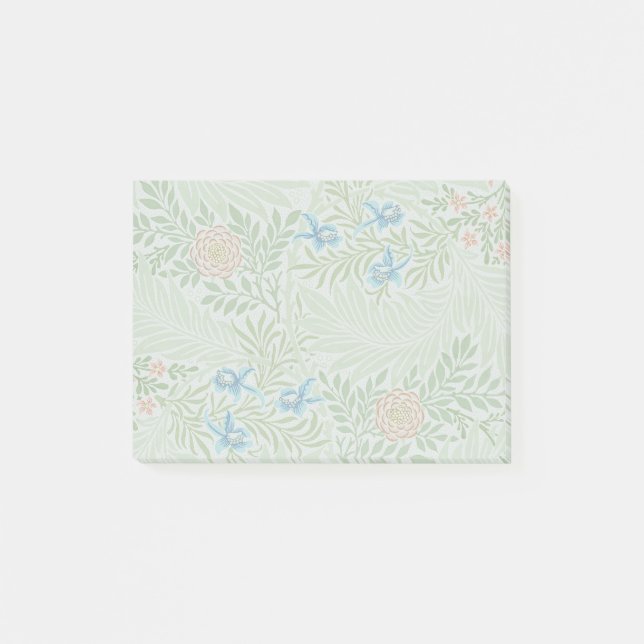 William Morris Larkspur Floral Pattern Post-it Notes (Front)