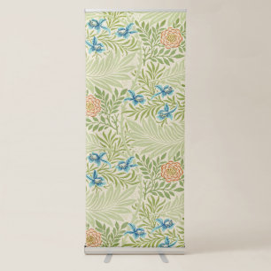 William Morris Larkspur Floral Pattern Retractable Banner