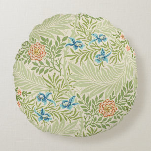 William Morris Larkspur Floral Pattern Round Cushion