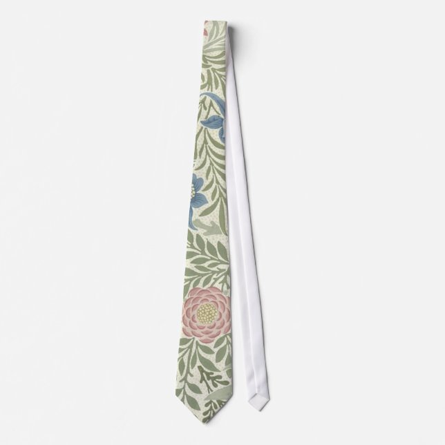 William Morris Larkspur Floral Pattern Tie (Front)