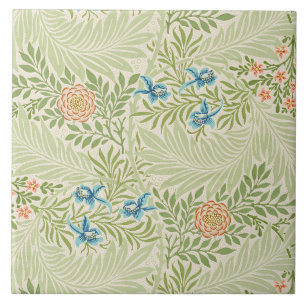 William Morris Larkspur Floral Pattern Tile