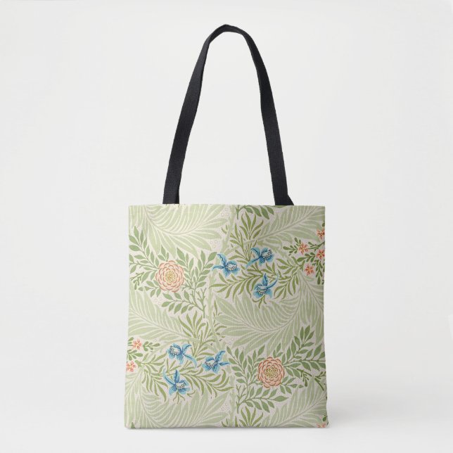 William Morris Larkspur Floral Pattern Tote Bag (Front)