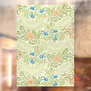 William Morris Larkspur Floral Pattern Window Cling