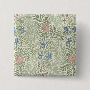 William Morris Larkspur Floral Wallpaper 15 Cm Square Badge