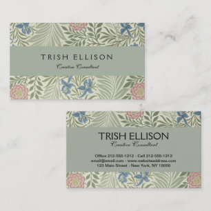 William Morris Larkspur Floral Wallpaper Business Card
