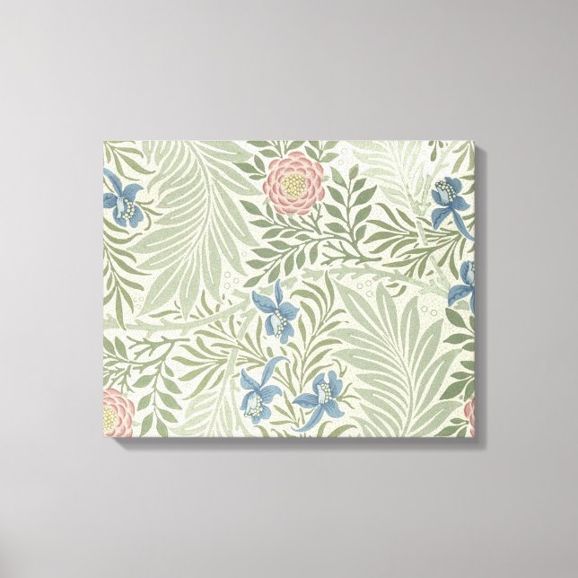 William Morris Larkspur Floral Wallpaper Canvas Print (Front)