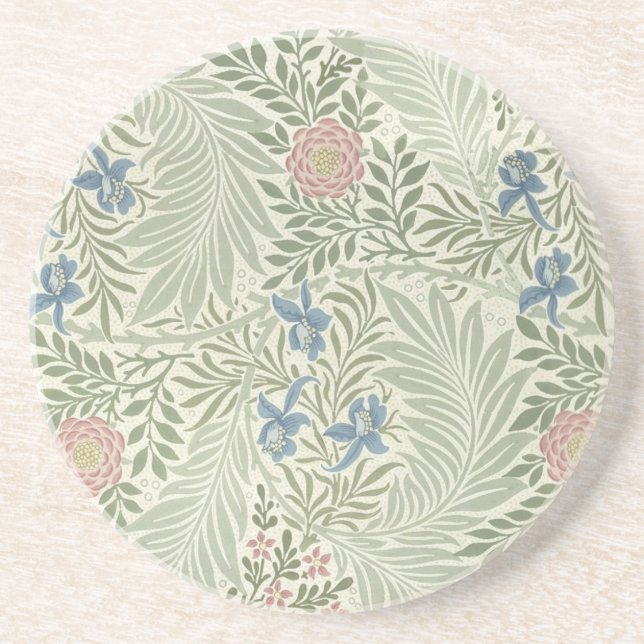 William Morris Larkspur Floral Wallpaper Coaster (Front)