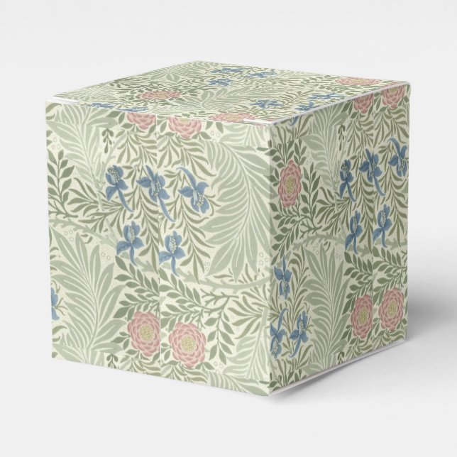 William Morris Larkspur Floral Wallpaper Favour Box (Front Side)