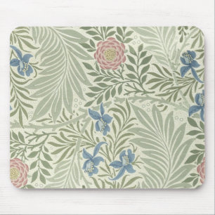 William Morris Larkspur Floral Wallpaper Pattern Mouse Mat