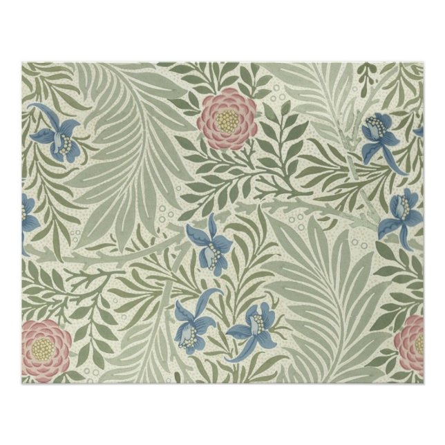 William Morris Larkspur Floral Wallpaper Poster (Front)