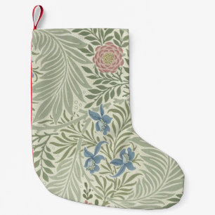 William Morris Larkspur Floral Wallpaper Small Christmas Stocking