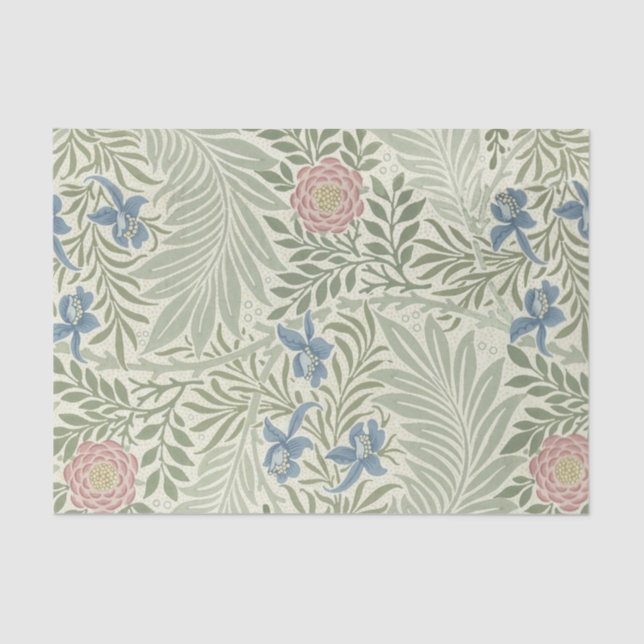 William Morris Larkspur Floral Wallpaper Tissue Paper (Front)