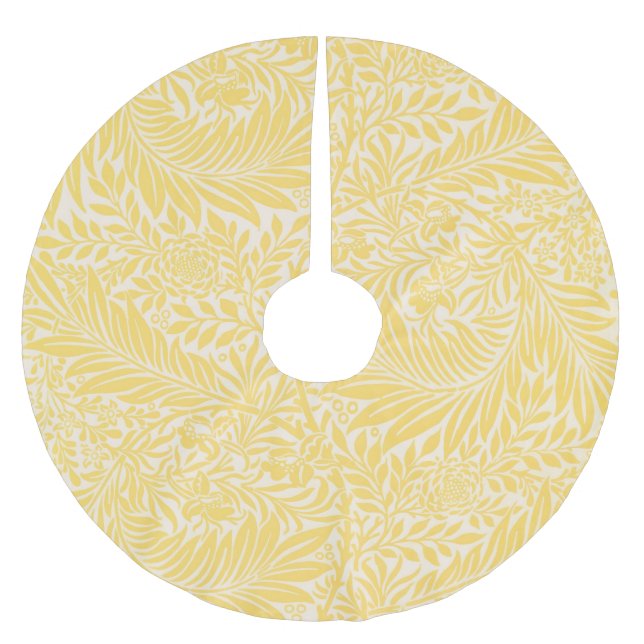 William Morris - Larkspur Leaves & Flower Pattern Brushed Polyester Tree Skirt (Front)