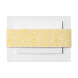 William Morris - Larkspur Leaves & Flower Pattern Invitation Belly Band