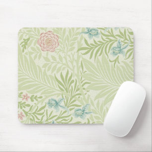 William Morris - Larkspur - Pink Flowers & Leaves Mouse Mat