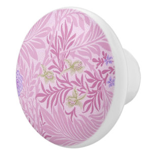William Morris, Larkspur - Pink & Purple Floral Ceramic Knob