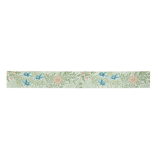 William Morris Larkspur Satin Ribbon (Front)