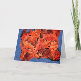 William Morris LEAF PATTERN Folded Greeting Card
