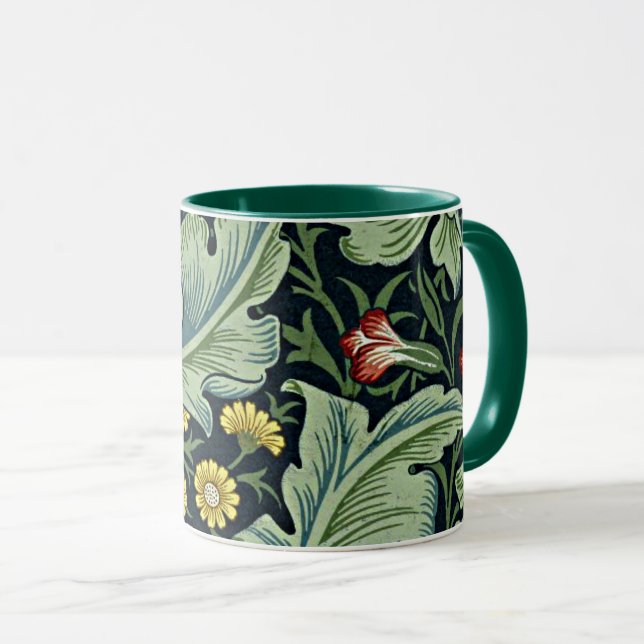 William Morris - Leicester, floral pattern Mug (Front Right)