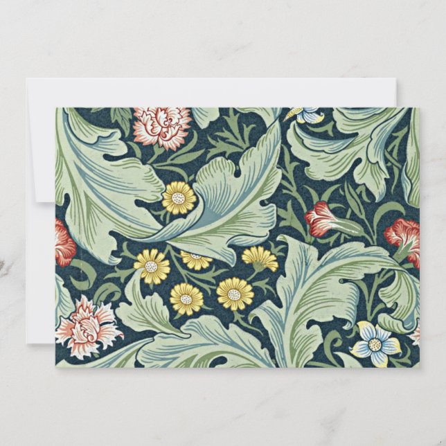 William Morris - Leicester vintage floral design Card (Front)
