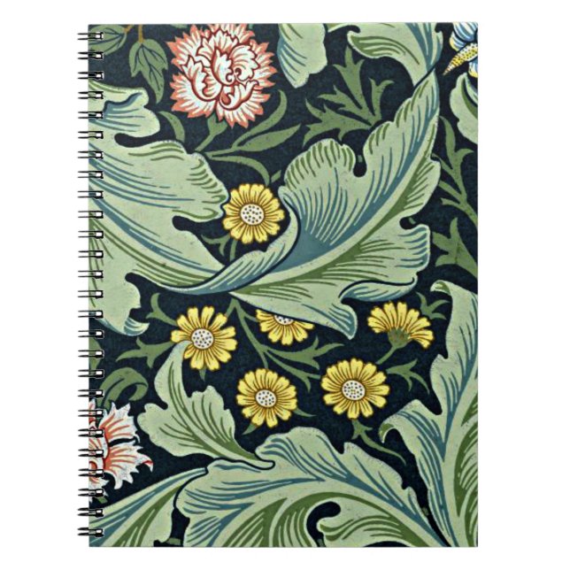 William Morris - Leicester vintage floral design Notebook (Front)