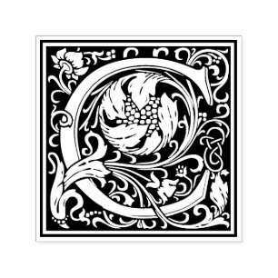 William Morris Letter C Victorian Floral Stamp