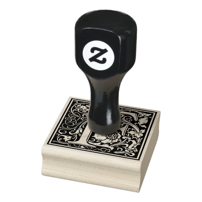 William Morris Letter F Rubber Stamp (Stamp)