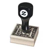 William Morris Letter M Rubber Stamp Zazzle