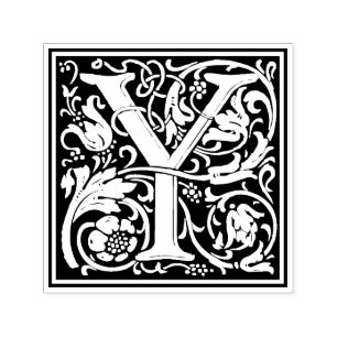 William Morris Letter Y Victorian Floral Stamp