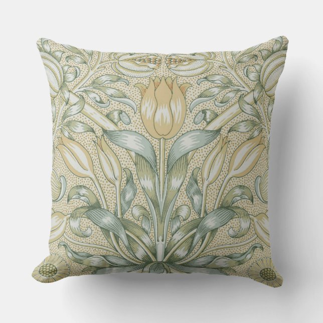 William Morris Lily and Pomegranate Flower Classic Cushion (Front)