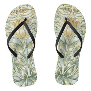 William Morris Lily and Pomegranate Flower Classic Flip Flops