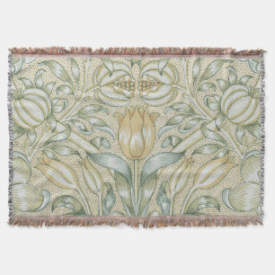 William Morris Lily and Pomegranate Flower Classic Throw Blanket