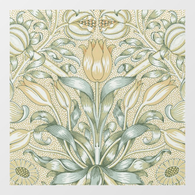 William Morris Lily and Pomegranate Flower Classic Window Cling (Sheet)
