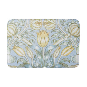 William Morris Lily and Pomegranate Flower Pattern Bath Mat