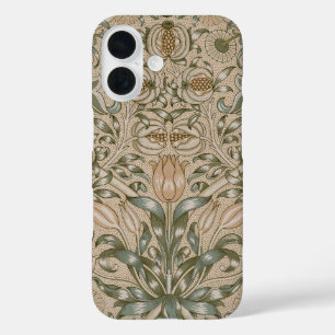 William Morris Lily and Pomegranate Flower Pattern iPhone 16 Case
