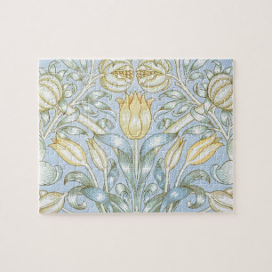 William Morris Lily and Pomegranate Flower Pattern Jigsaw Puzzle