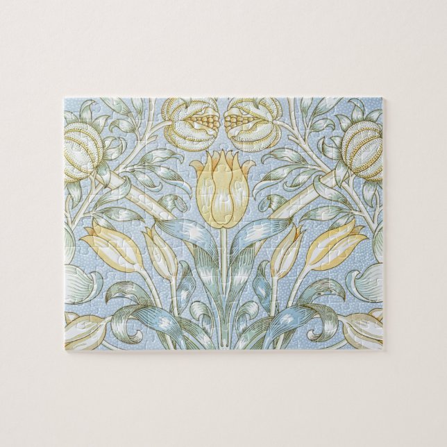 William Morris Lily and Pomegranate Flower Pattern Jigsaw Puzzle (Horizontal)