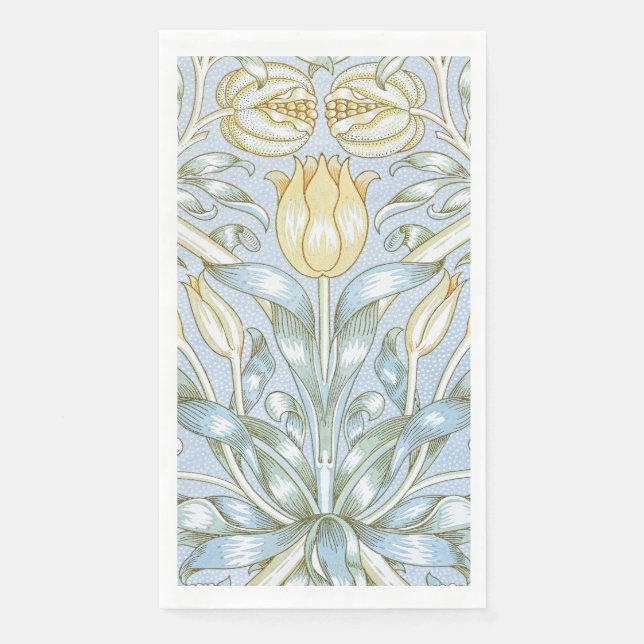 William Morris Lily and Pomegranate Flower Pattern Napkin (Front)