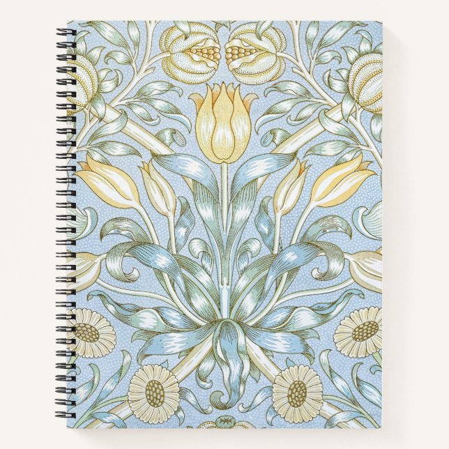 William Morris Lily and Pomegranate Flower Pattern Notebook (Front)