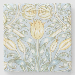 William Morris Lily and Pomegranate Flower Pattern Stone Coaster