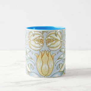 William Morris Lily and Pomegranate Flower Pattern Two-Tone Coffee Mug
