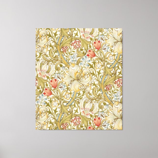 William Morris Lily Art Nouveau Canvas Print (Front)