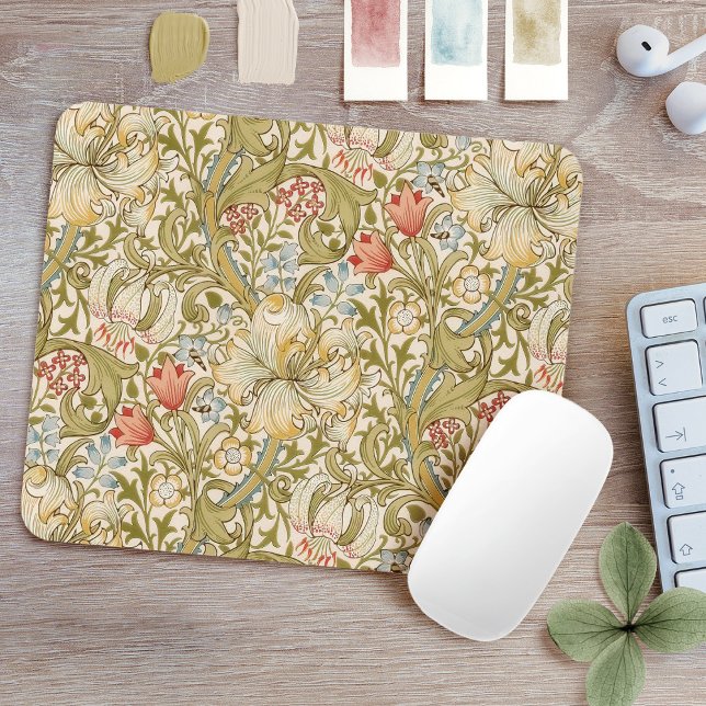 William Morris Lily Art Nouveau Floral Mouse Mat (Creator Uploaded)