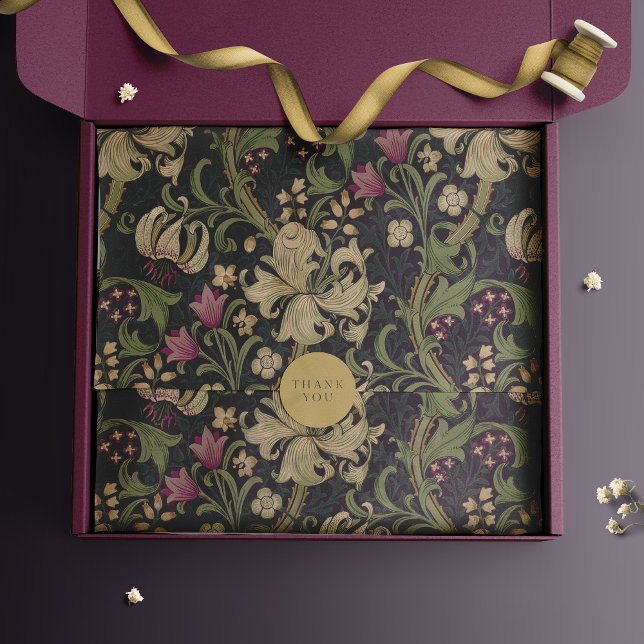 William Morris Lily Art Nouveau Floral Tissue Pape Tissue Paper (Creator Uploaded)