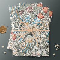 William Morris Lily Art Nouveau Floral Wrapping Pa